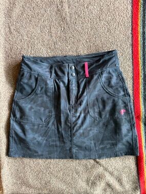 Krimson Klover Black Camo Skort with Pink Accent